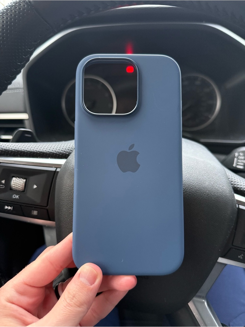 Apple Silicone iPhone Case in Slate Blue - iPhone 16 Pro Case